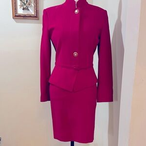 🌺CLEARANCES KASPER RED SUIT/100% WOOL /4